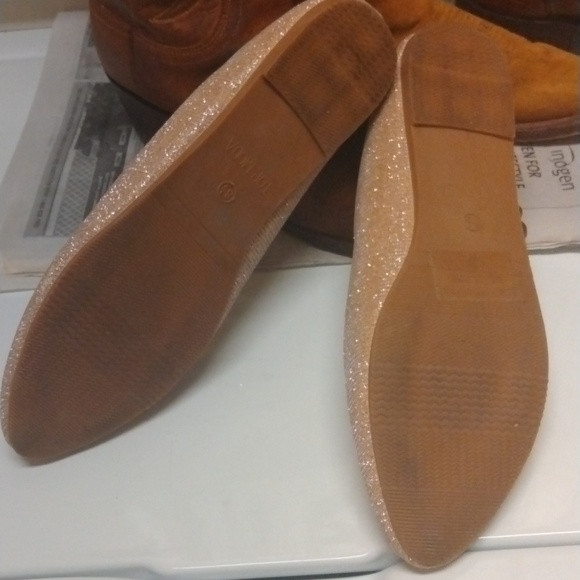 Women's Top Moda ballet slipper rose gold sparkle, size 8.5 - Picture 7 of 8